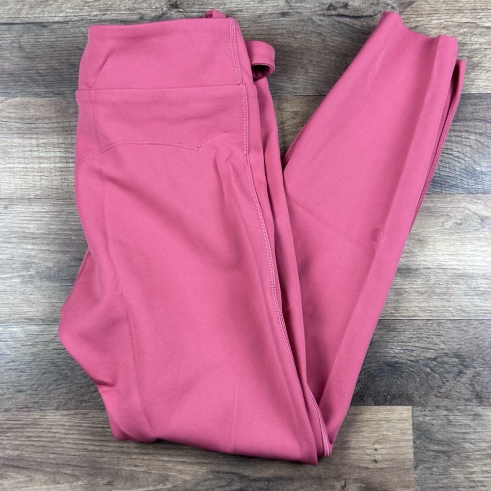 Lululemon Fast and Free High-Rise Tight Size 8 25" Inseam Pink Waist Strap
